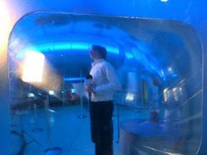 Blick in die Astronautentrainingshalle